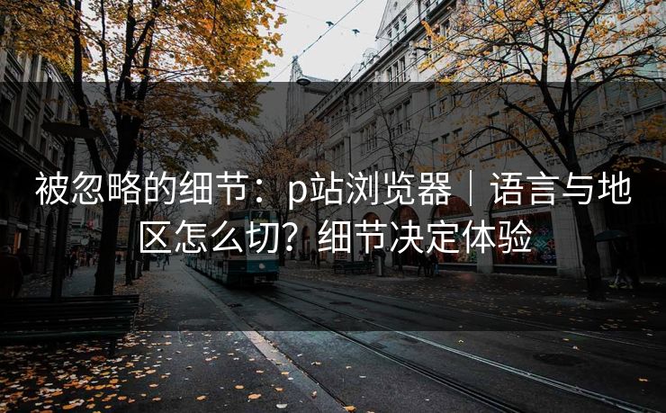 详细阅读:被忽略的细节:p站浏览器|语言与地区怎么切?细节决定体验 被忽略的细节:p站浏览器|语言与地区怎么切?细节决定体验
